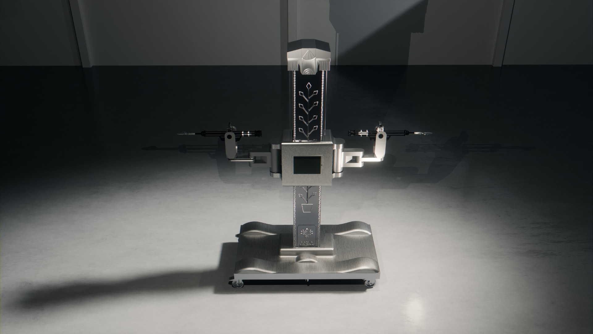 HARVIX concept render — top view, arms extended